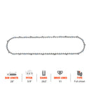 Hipa 28 Inch Full Skip Chain 3/8 Picth .063 Gauge 91 DL For Stihl MS660 MS661 MS461 MS460 MS440 MS391 MS390 Magnum 038 044 046 Chainsaw-6