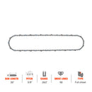 Hipa Full Skip Chain 3/8" .063" 98 DL 30 Inch For Stihl MS 461 440 460 660 Poulan Chainsaw-1