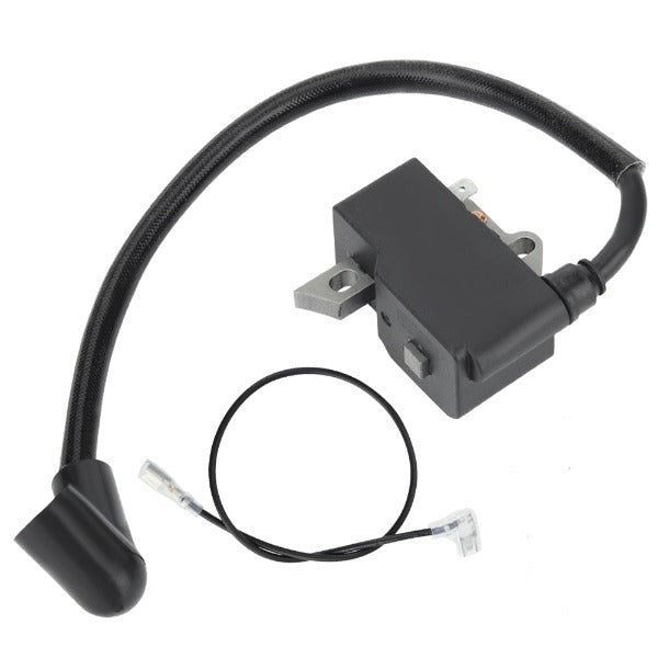Ignition Coil For Husqvarna 128LDX 128C 128CD 28cc 125L 125E 124L Gas Weed Trimmer Brushcutter Replace 545046701 with Spark Plug