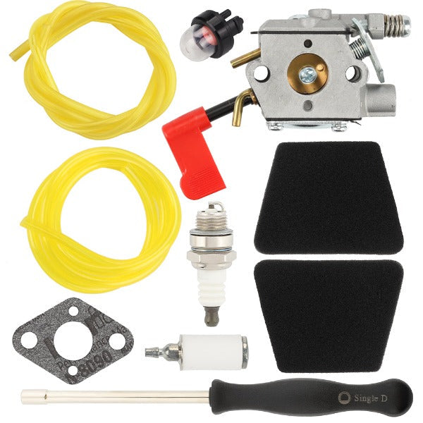Hipa WT-628 Carburetor Kit For Poulan Pro Link PPB250E PPB100E PP136E PPB150E PPB200E PPB300E Gas String Trimmer #Replace 545006017 C1U-W32 - 0