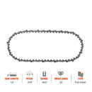 16 Inch Full chisel Chain .325 .063 62 DL For Stihl MS250 MS210 MS230 MS230C MS250C 012 021 025 Gas Chainsaw - Low kickback-6