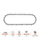 16 Inch Ripping Chain .325 .063 62 DL For Stihl MS250 MS250C MS251C-BE MS251C Chainsaw # 26 RM3-62 3639 005 0062-4