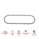 3-Pack 18 Inch Full Chisel MS250 Chain .325 Pitch .063 Guage 68 DL For Stihl MS 250 MS251C MS230 MS210 MS231 MS251 Chainsaw # 22LPX068G-3