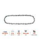 Hipa 10 Inch Chain 3/8 LP .050 40 DL For Sun Joe Swj803e Oregon S40 Worx WG309 Remington RM1015PS RM1025P RM1025SPS Pole Saw Chainsaw-2