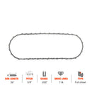 Hipa Full Skip Chain 3/8" .050" 114 DL 36 Inch For Stihl MS440 MS441 MS461 MS660 MS391 Chainsaw-2