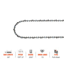 20 Inch Full Chisel Chain 3/8 Pitch .050 Gauge 72 DL For Husqvarna 455 Rancher 450 Stihl MS290 029 MS260 026 Chainsaw # Oregon D72 72EXL072G-2