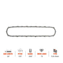 Hipa 20 Inch Full Skip Chain 3/8 Pitch .050 72 DL For Poulan Pro PR5020 50CC Husqvarna 365 562xp 372xp Stihl Chainsaw-2