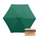 9ft Market Patio Umbrella 6 Rib Replacement Canopy Hunter Green-1