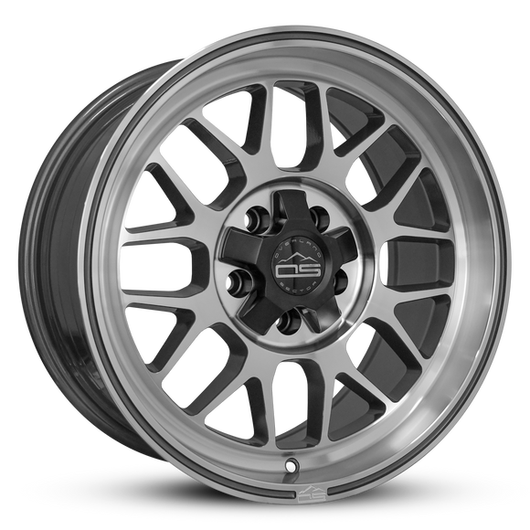 Overland Sector Hyperdrive Flow Formed 17x8.5 +25 5x108/5x114.3 73.1mm Gloss Gun Metal/Machined Face