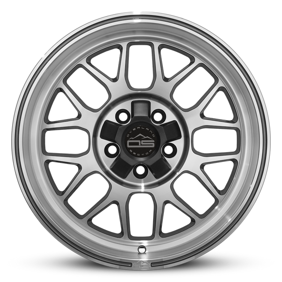 Overland Sector Hyperdrive Flow Formed 17x8.5 +25 5x108/5x114.3 73.1mm Gloss Gun Metal/Machined Face