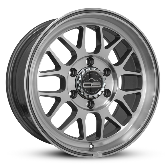 Overland Sector Hyperdrive Flow Formed 17x8.5 +25 6x139.7 106.1mm Gloss Gun Metal/Machined Face