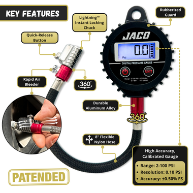 ElitePro-X Digital Tire Pressure Gauge with Lightning™ Chuck - 0