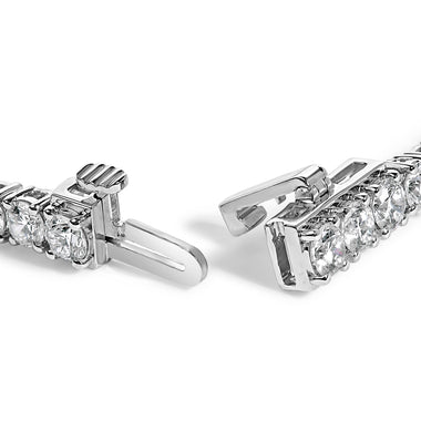 IGI Certified 14K White Gold 6.0 Cttw Lab Grown Diamond Tennis Bracelet - 0