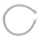 IGI Certified 14K White Gold 6.0 Cttw Lab Grown Diamond Tennis Bracelet-3