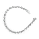 IGI Certified 14K White Gold 12.0 Cttw Pear Cut Lab Grown Diamond Tennis Bracelet-2