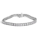 IGI Certified 14K White Gold 10.0 Cttw Emerald Cut Lab Grown Diamond Tennis Bracelet-1