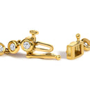 10K Yellow Gold 1 1/2 Cttw Lab Grown Diamond Bezel Link Bracelet-2
