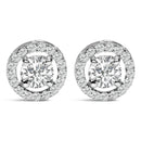Men's 14K White Gold 1 3/4 Cttw Lab Grown Diamond Halo Cufflink-1