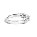 14K White Gold 1 1/4 Cttw Lab Grown Oval East West Band Ring-2