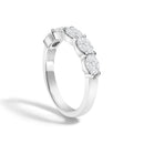 14K White Gold 1 1/4 Cttw Lab Grown Oval East West Band Ring-4