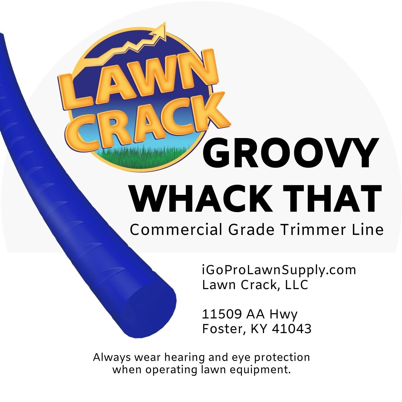 .095 Groovy Trimmer Line 5 Pounds Commercial Grade Lawn Crack - 0