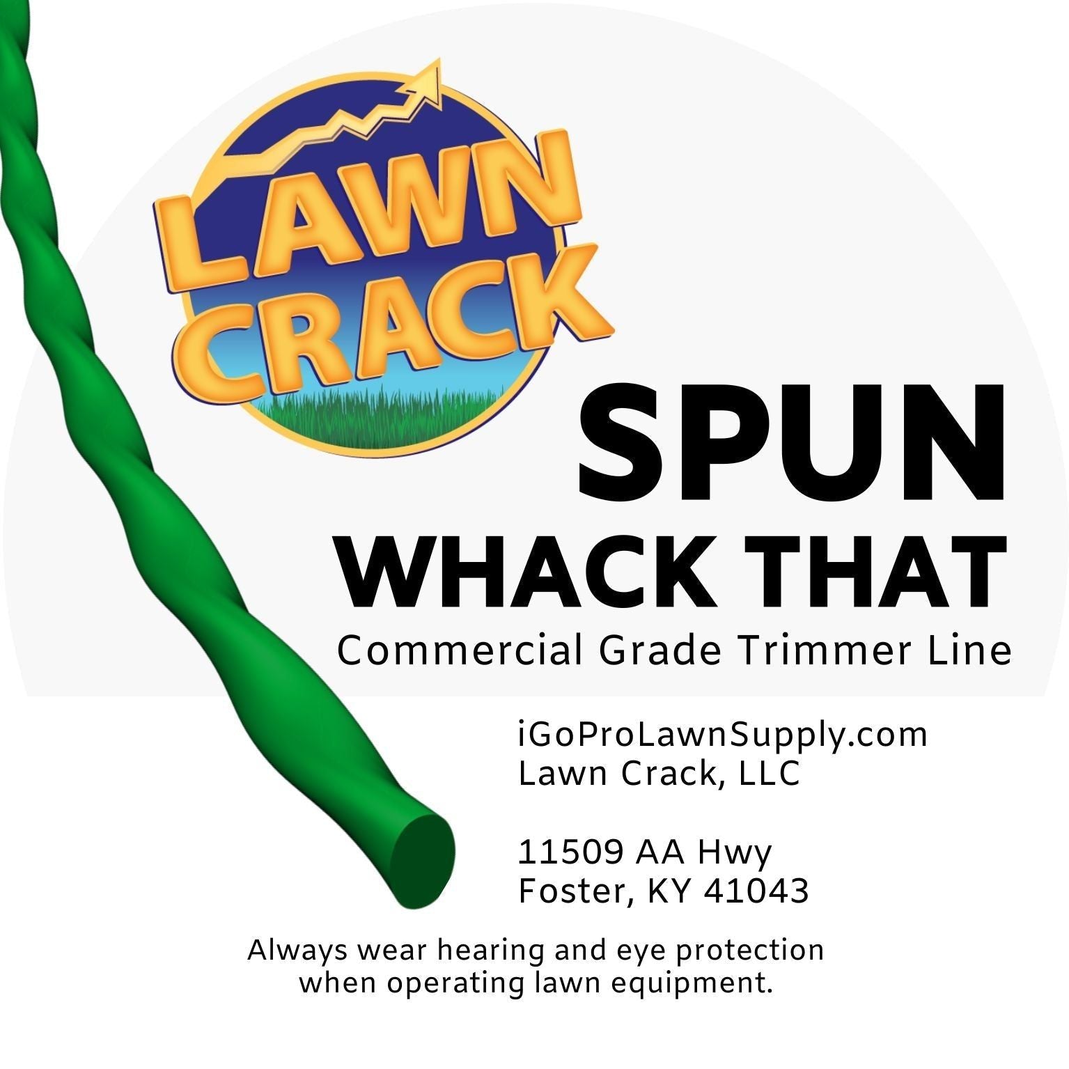 .095 Spun Trimmer Line 5 Pounds Commercial Grade Lawn Crack - 0