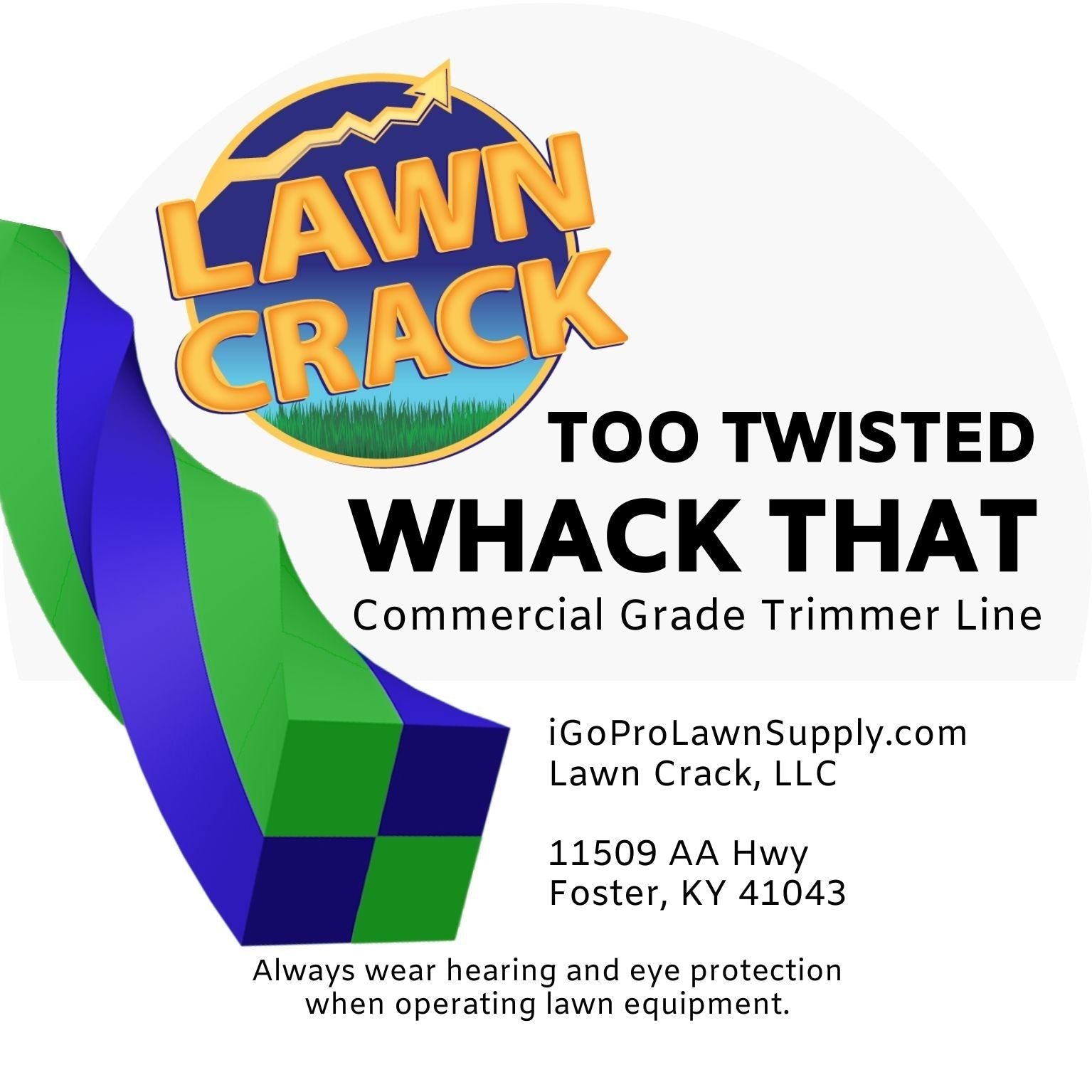 .105 Too Twisted Trimmer Line 1 Pound Commercial Grade Lawn Crack - 0