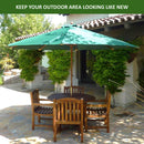 11ft Market Patio Umbrella Double-Vented 8 Rib Replacement Canopy Hunter Green-7