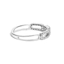 14K White Gold 1/4 Cttw Diamond Paper Clip Ring-2