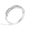 14K White Gold 1/4 Cttw Diamond Paper Clip Ring-3