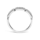 14K White Gold 1/4 Cttw Diamond Paper Clip Ring-5