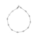 14K White Gold 1/2 Cttw Diamond by Yard Bracelet-3