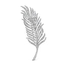 18K White Gold 2 7/8 Cttw Diamond Feather Brooch Pin (G-H Color, VS1-VS2 Clarity)-10