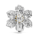 18K White Gold 2 3/4 Cttw Diamond and 12.5 MM Cultured Freshwater Pearl Floral Brooch Pin (G-H Color, VS1-VS2 Clarity)-12
