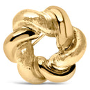 18K Yellow Gold Sculpted Knot Brooch-1