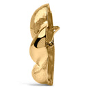 18K Yellow Gold Sculpted Knot Brooch-3