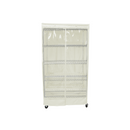 Storage Shelving Unit Cover, fits racks 30"W x 18"D x 72"H one side see through panel in Off White-1