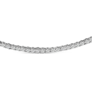 14K White Gold 3.0 Cttw Diamond Tennis Necklace - 0