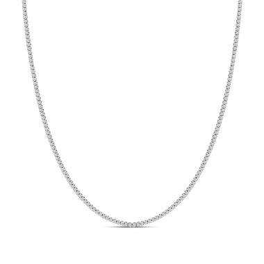 14K White Gold 3.0 Cttw Diamond Tennis Necklace