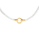 18K Yellow Gold Vermeil Pearl Strand Infinity Necklace-1