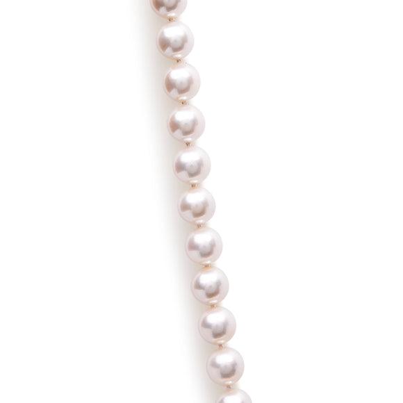 14K Yellow Gold 8.0x8.5mm Akoya Pearl Strand Necklace