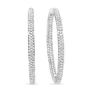 18K White Gold 2.00 Cttw Round-Cut Diamond Inner-Outer Hoop Earrings (F-G Color, VS1-VS2 Clarity)-6