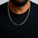 Semi-Solid 14K Yellow Gold 4.5mm Miami Cuban Chain Necklace - Unisex Chain - 22 Inches-12