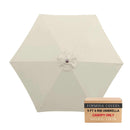 9ft Market Patio Umbrella 6 Rib Replacement Canopy Natural-1