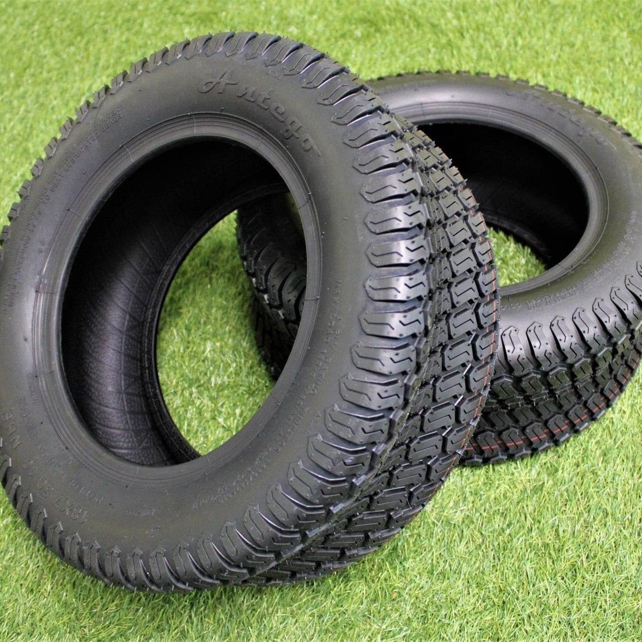 Antego Tire & Wheel - (Set of 2), 18x7.50-10 Tires only, Compatible with Mowers and Kubota Assembly Part #K3001-17300