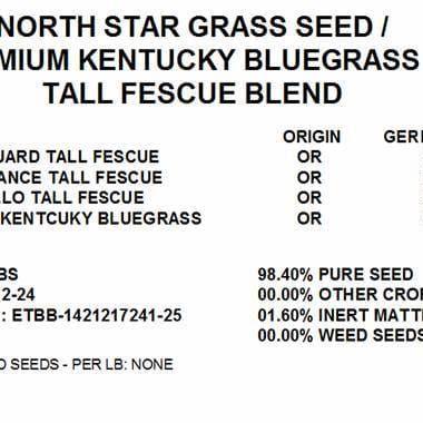 North Star Grass Seed | Premium Kentucky Bluegrass & Tall Fescue Blend