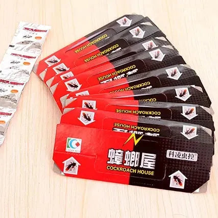 10Pcs Cockroach Sticky Glue Traps 🪳✨ | Eco-Friendly Pest Repellent 🌱 | Non-Toxic Roach Control 🚫 - 0