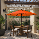 9ft Market Patio Umbrella 6 Rib Replacement Canopy Orange-8