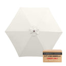 9ft Market Patio Umbrella 6 Rib Replacement Canopy Off-White-1