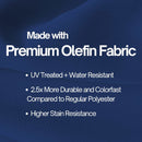 11ft Market Patio Umbrella Double-Vented 8 Rib Replacement Canopy Navy Olefin-2
